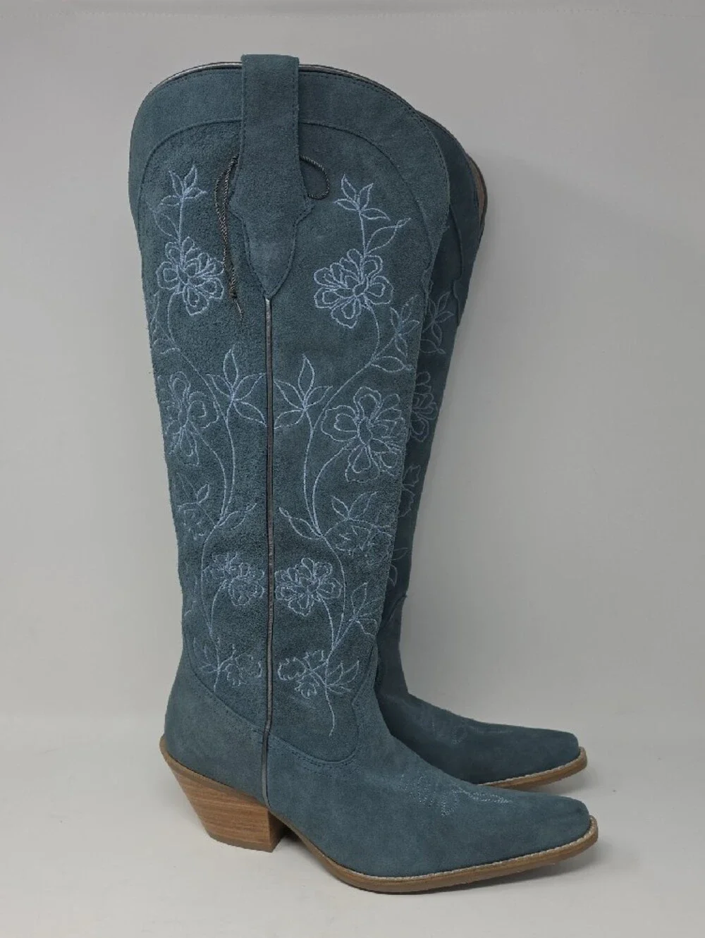 Shyanne Women's Flora Suede Tall Western Boots - Snip Toe Soze 10